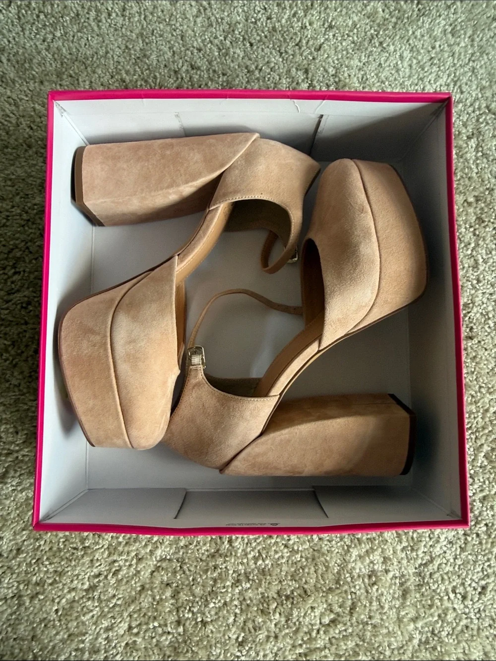 NWT Vince Camuto Grelena Platform Mary Jane Heels in Blush Pink